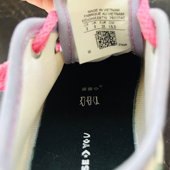 Custom Toddler Kids Converse Butterflies Size 9 - Picture 5 of 5